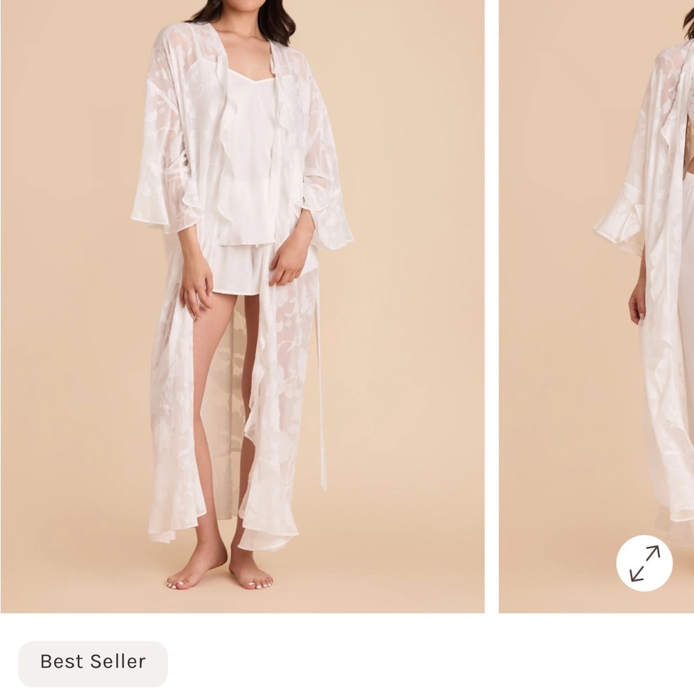 Brand New Birdy Grey Cream Women's Robe Set